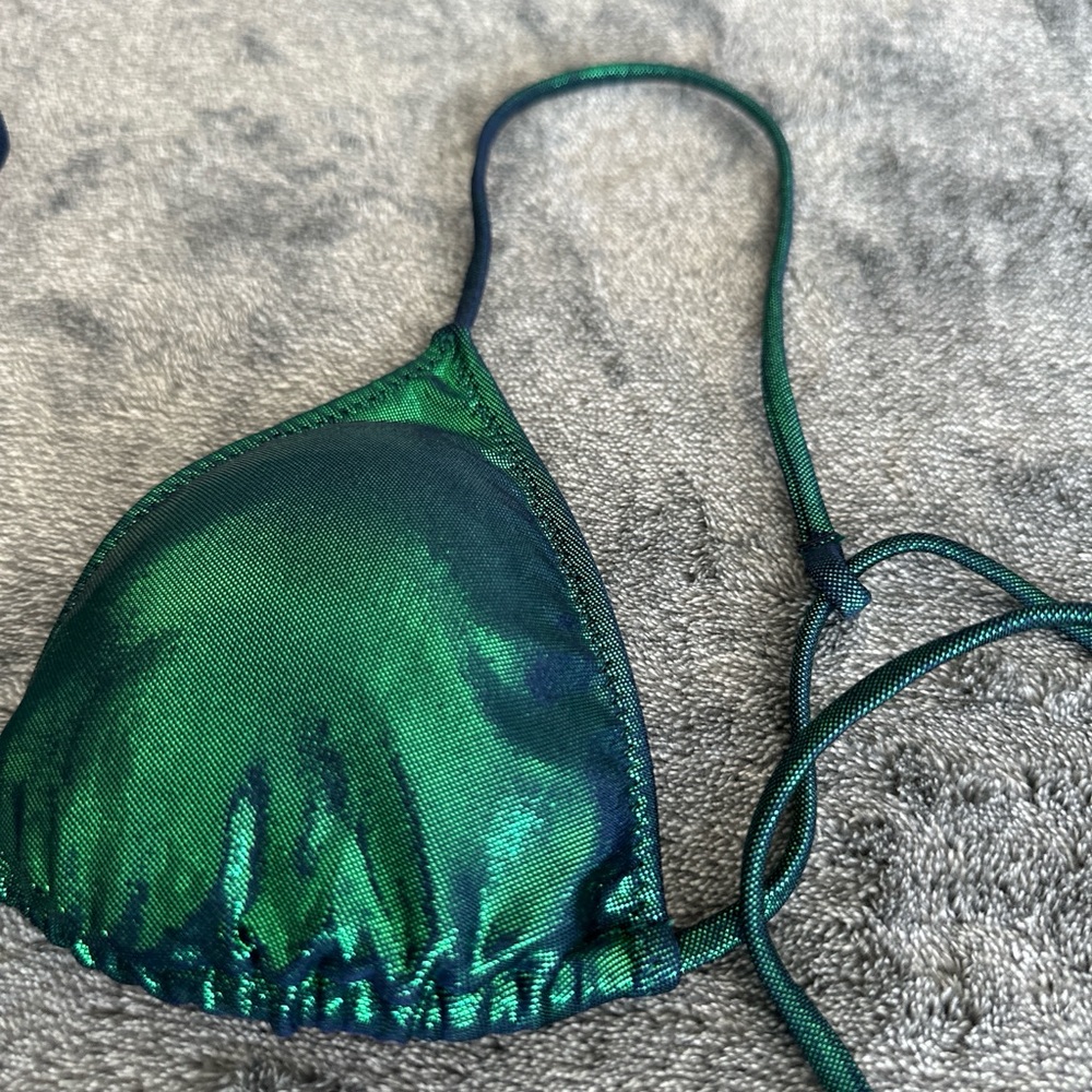 Bikini Lovers Bikini Metallic Green Made In Italy Medium - Picture 7 of 11